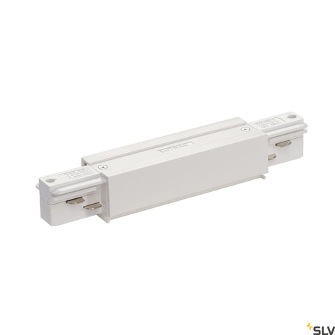 EUTRAC conector drept cu alimentare, alb, 9016