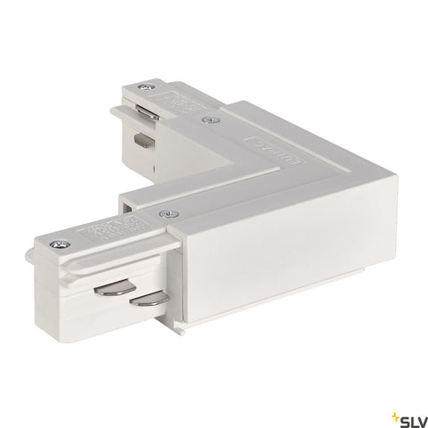 EUTRAC L-conector cu prosuectie int., alb, RAL 9016