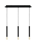 FITU triple ceiling plate, long, black