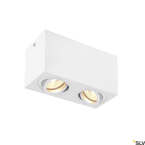 TRILEDO Double, indoor ceiling light, QPAR51, white, max 10W