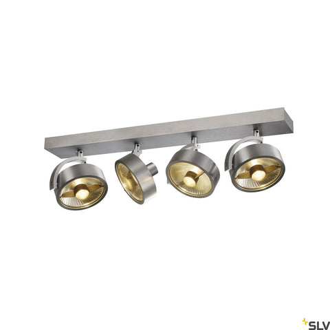 KALU CW, indoor  quad, QPAR111 brushed aluminium 4x75W