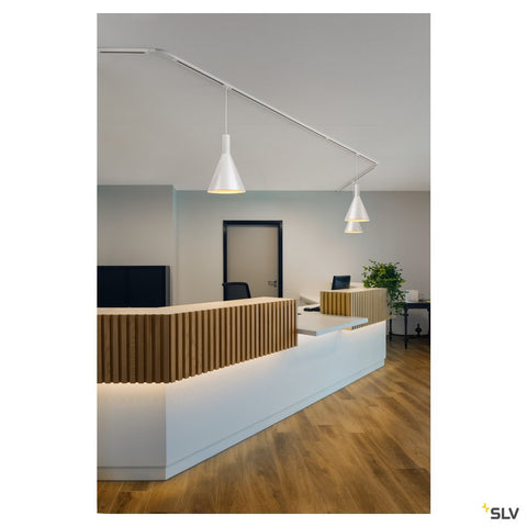 EUTRAC 1-faze track adaptor, alb incl. mounting accessory