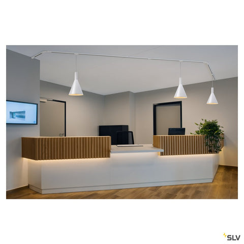 EUTRAC 1-faze track adaptor, alb incl. mounting accessory