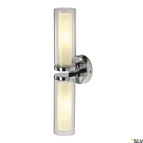 WL 106 cil perete, E14, max 2x40W, IP44, crom, sticla dubla