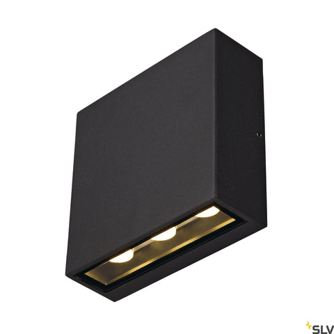 BIG QUAD aplica, 6x1W, 3000K, IP54, patrat, antracit