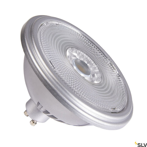 QPAR111 GU10, LED lamp argintiu 12,5W 2700K CRI90 30°