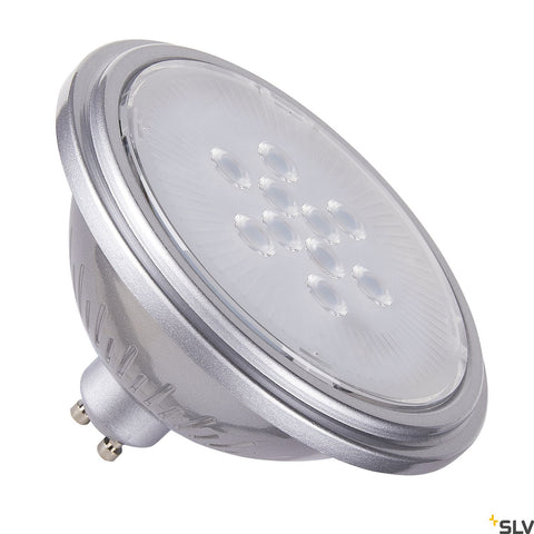 QPAR111 GU10, LED lamp argintiu 7W 2700K CRI90 40°