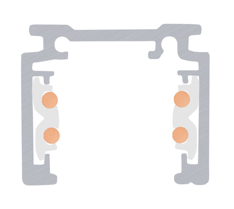 Sina montaj aparent, 3m, 48V TRACK, alb, DALI