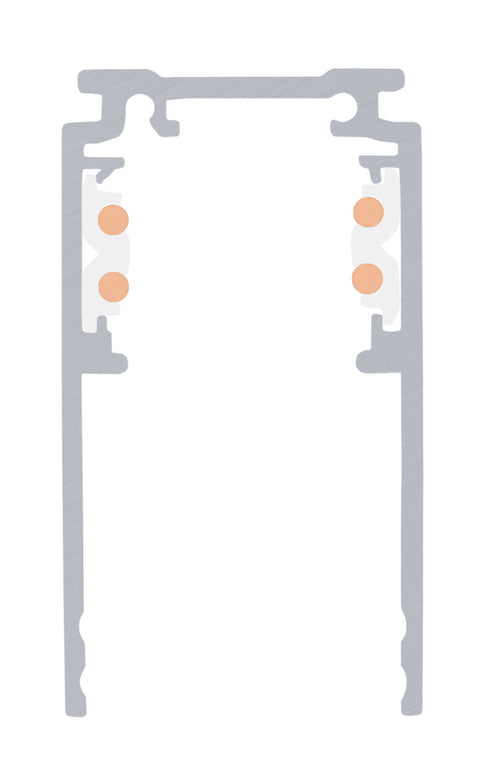 Sina montaj aparent, 3m, 48V TRACK, alb, DALI