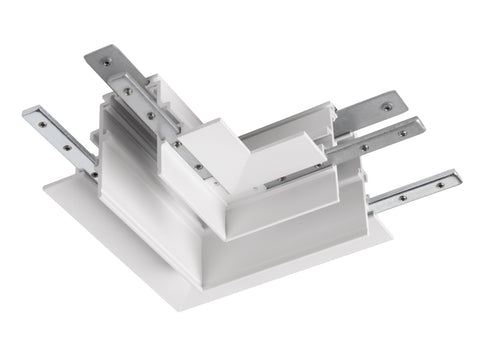 Conector mecanic L, 48V TRACK pt sina AB, stanga, alb