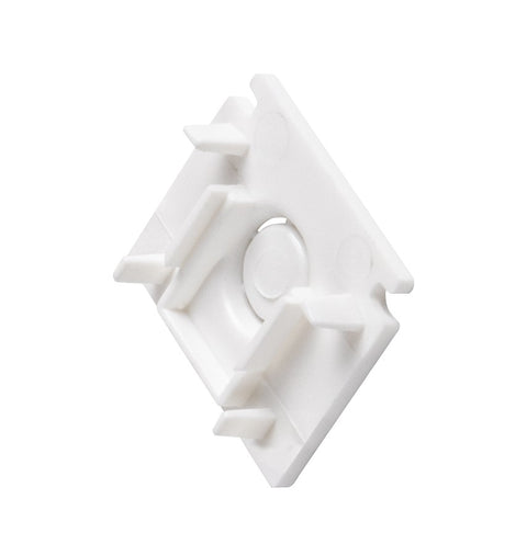 Element de capăt sina, 48V TRACK, alb