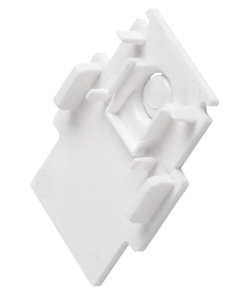 Element de capăt sina, 48V TRACK, alb