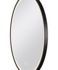TRUKKO 80, oglinda Ø 60 cm, crom, margine neagra