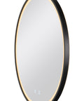 TRUKKO 80, oglinda Ø 60 cm, crom, margine neagra