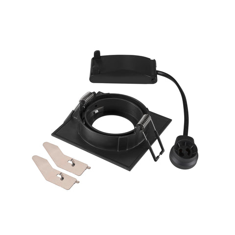 NEW TRIA 68, pătrat, max. 10W GU10, negru