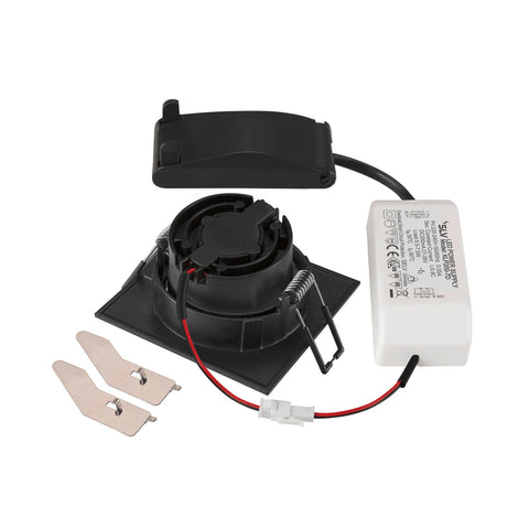 NEW TRIA 68, 3000K, 38°, IP20, pătrat, negru