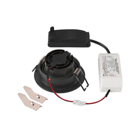 NEW TRIA 75, 3000K, 38°, IP20, rotund, negru