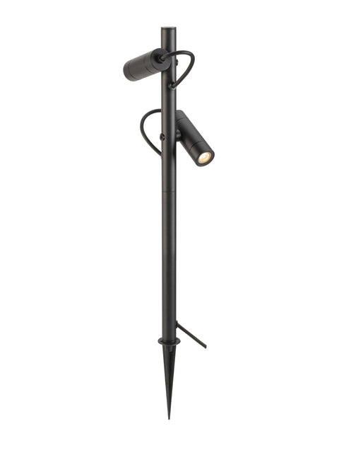 HELIA SLIM Stâlp dublu, negru IP65 3000K