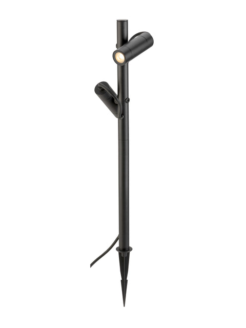 HELIA SLIM Stâlp dublu, negru IP65 3000K