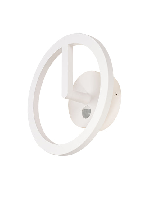 Q-RING, lampă de perete, Senzor, 3000K, IP54, alb