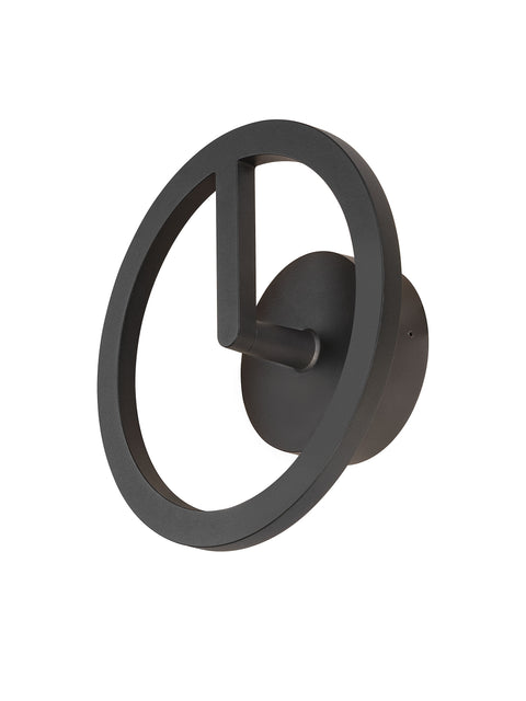Q-RING, lampă de perete, 3000K, PHASE, IP65, negru