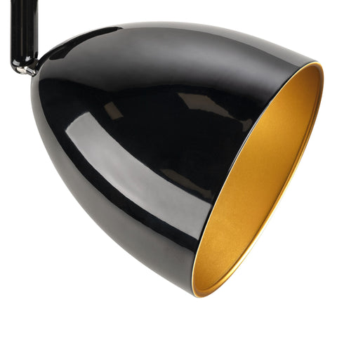 PARA CONE 14, 3 Phasen System Leuchte, GU10, negru/auriu