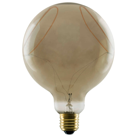 LED Globe 125 2x înclinat Soft Curve fumuriu E27 6W 1900K
