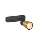 PURI 2.0 Dom dreptunghiular max. 1x 6W GU10 negru / auriu