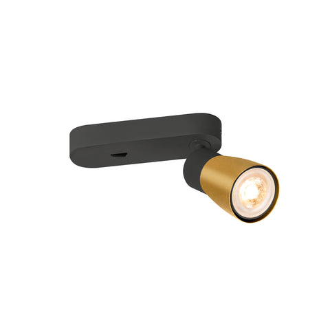 PURI 2.0 Dom dreptunghiular max. 1x 6W GU10 negru / auriu