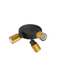 PURI 2.0 Tub rotund max. 3x 6W GU10 negru / auriu
