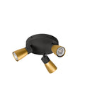 PURI 2.0 Dom rotund max. 3x 6W GU10 negru / auriu
