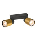 PURI 2.0 Tub lung max 2x 6W GU10 negru / auriu