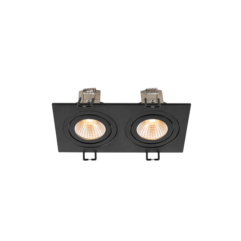 NOU TRIA155 pătrat 2700K cu două flăcări FAZĂ 38° negru