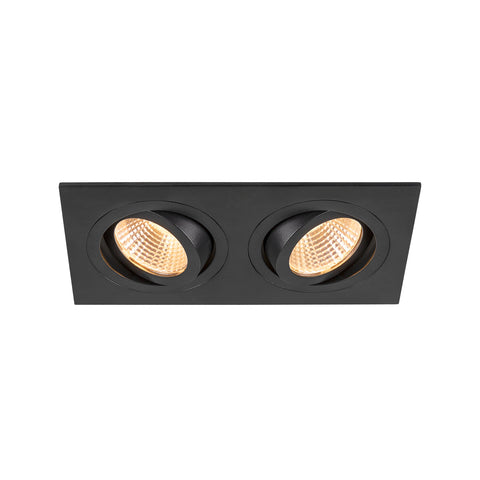 NOU TRIA155 pătrat 2700K cu două flăcări FAZĂ 38° negru