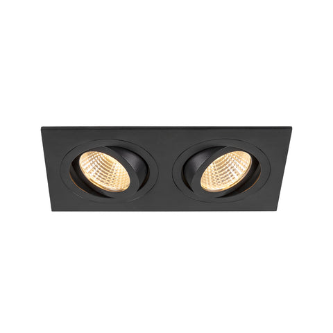 NOU TRIA155 pătrat 3000K cu două flăcări FAZĂ 38° negru