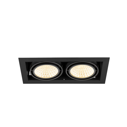 KADUX Plafoniera încasabilă dublă 3K DALI Touch 30° negru