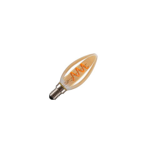 LED C35 auriu E14 2W 2200K