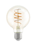 LM-E27-LED GLOBE G80 GLAS AMBER 4W/270Lm 2200K