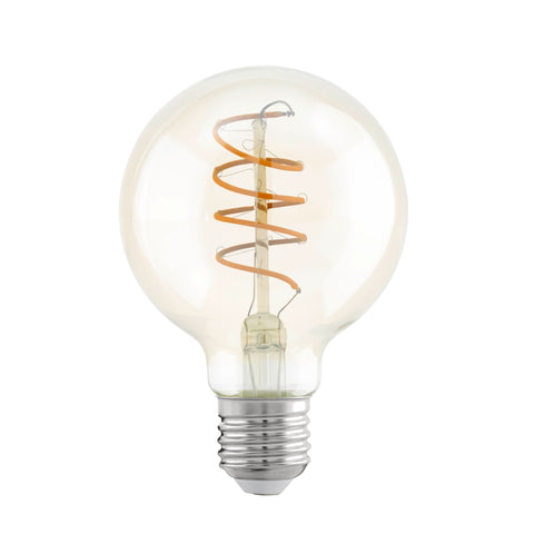 LM-E27-LED GLOBE G80 GLAS AMBER 4W/270Lm 2200K