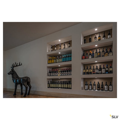 Downlight, DL 126 LED, round, white, 3W LED, warm white, 12V