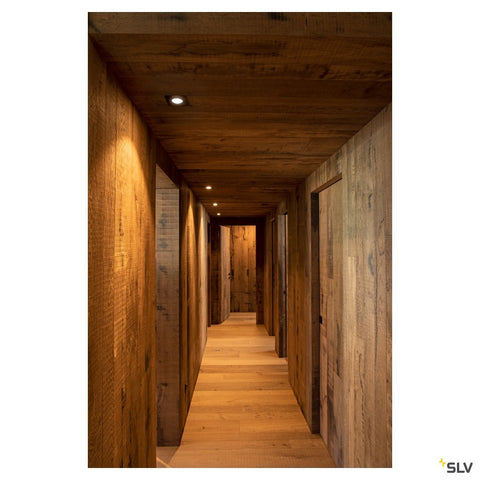 NEW TRIA I ES111 patrat,negru.GU10, max. 75W, incl. Blattf.