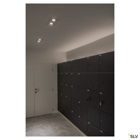 NEW TRIA II ES111 patrat, albGU10, incl. arcuri clip