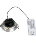 Set NEW TRIA LED DL ROUND, alum satinat, 6W, 2700K, 38°, inc