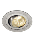 Set NEW TRIA LED DL ROUND, alum satinat, 6W, 2700K, 38°, inc