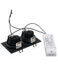NEW TRIA2 DL SQ.Set 2x6W WWnegru3000K, 38°