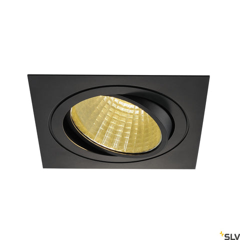 NEW TRIA LED DL patrat Set 25W2700K, 30°, negru mat