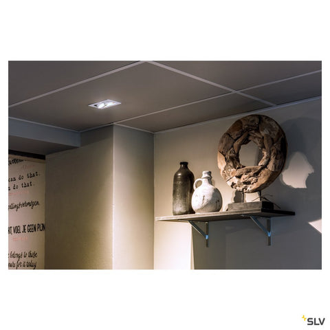 KADUX 2 GU10, patrat, albalb mat, max. 2x50W