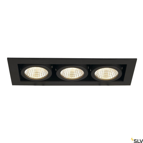 KADUX  LED Triple DL Set 3000K38°, negru mat