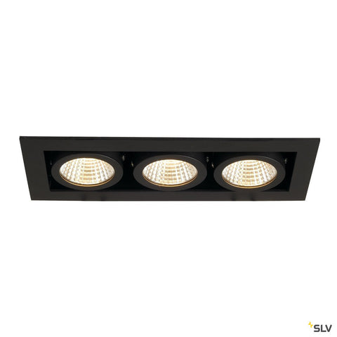 KADUX  LED Triple DL Set 3000K38°, negru mat