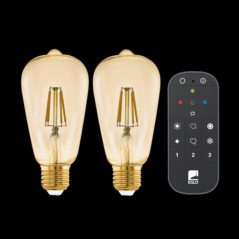 LM-ZIG-E27-A60 4,9W 2200K Dim 2er Set m  Remote control